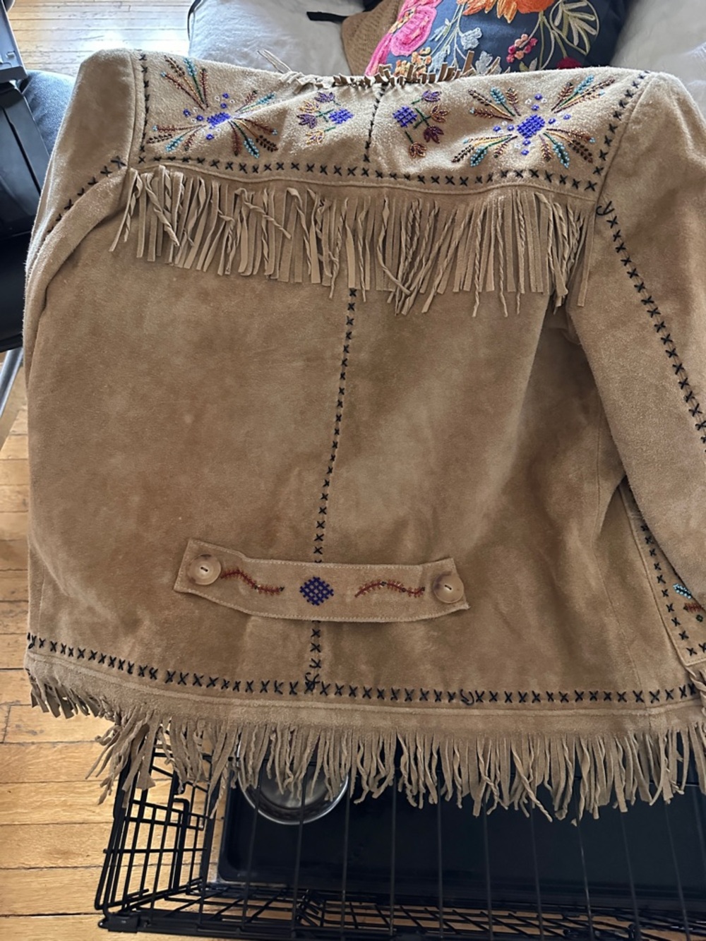 Vtg Double D Fringed Native American Style Jacket, medium - Picture 11 of 11